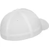 A white baseball cap shown from a side angle against a white background. Produktbild-Vorschau