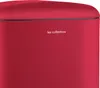 A close-up of a red trash can with the brand name 'les collectors' printed on it. Voir les images du produit