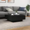 A modern living room scene with a gray sofa, a black coffee table, and a potted plant. Produktbild-Vorschau