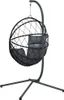 vidaXL Hängesessel Ei-Design mit Ständer Anthrazit Rattan Produktbild-Vorschau 6