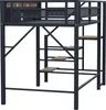 A loft bed with stairs against a white background. Náhled obrázku produktu