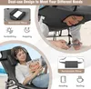 Collage of images showing a reclining chair and its features. Náhled obrázku produktu