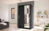 Moderner Kleiderschrank BRUNO 6 – Breite 100 cm, schwarz Produktbild-Vorschau 1