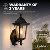 Ledvion Wandleuchte IP44 15W E27 schwarz dimmbar sensor Produktbild-Vorschau 7