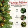 COSTWAY 64 cm albero di Natale artificiale con luci, Anteprima dell’immagine prodotto 3