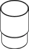 A simple line drawing of a cylindrical object, possibly a container or a pipe fitting. Anteprima dell’immagine prodotto