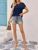 Locker sitzendes Sommer-T-Shirt für Damen – Spitze, Produktbild-Vorschau 4