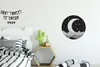 MuchoWow® Aluminium Wandkreis Nacht - Mond - Schwarz - Weiß Produktbild-Vorschau 3