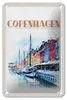 Blechschild Reise 12x18cm Kunst Copenhagen Denmark Boot Produktbild-Vorschau 1