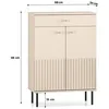 Selsey CALETTO - Schuhschrank mit Schublade, Beige, 68 cm Produktbild-Vorschau 5