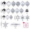 Weihnachtskugeln 116er Set Christbaumkugeln Silber Produktbild-Vorschau 2