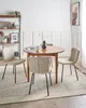 BELIANI Esszimmerstuhl 4er Set Beige Stoffbezug mit Produktbild-Vorschau 2