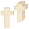 Creative Deco 10 x velký dřevěný křížek | 20 x 12,5 cm | Náhled obrázku produktu 1