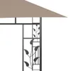 vidaXL altán s moskytiérou 4x3x2,73 m taupe 180 g/m² Náhled obrázku produktu 4
