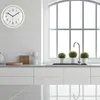 LS-LebenStil Retro Wanduhr Creme Weiß 26cm Kunststoff Produktbild-Vorschau 4