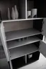 Designer Schwarz-Weißer TV-Lowboard Wandschrank  Holz Möbel Produktbild-Vorschau 5