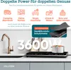 A kitchen counter with a faucet and an induction cooktop. Produktbild-Vorschau