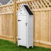 Armoire de jardin en bois [blanche], résistante à l'eau, Voir les images du produit 7