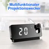Digitaler Projektionswecker mit LED-Spiegeldisplay, 180° Produktbild-Vorschau 5