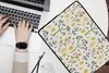 MuchoWow® Laptop Hülle 15 Zoll Flora - Muster - Gelb - Rosa Produktbild-Vorschau 2