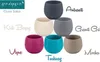 A collage of different colored plant pots arranged in a pyramid shape, with text labels for each color. Podgląd zdjęcia produktu