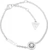 A silver Guess bracelet with a charm and a crystal. Podgląd zdjęcia produktu