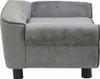 vidaXL Pohovka pre psov Dark Grey 72x45x30 cm Plyš Náhľad obrázku produktu 3