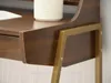 Bureau minimaliste RENO - noyer / or Voir les images du produit 16