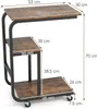 KOMFOTTEU C-förmiger Laptoptisch, 3-stufiger Beistelltisch Produktbild-Vorschau 7