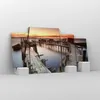 Bild auf Leinwand - Leinwandbild - Brücke Boot Meer - Produktbild-Vorschau 4