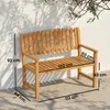 Outsunny Gartenbank 2-Sitzer Wetterfest Holzbank mit Produktbild-Vorschau 3