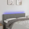 vidaXL LED Kopfteil Dunkelgrau 144x5x78/88 cm Stoff Produktbild-Vorschau 2