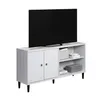 Evolution meuble TV 2 portes, 2 étagères blanc, noir. Voir les images du produit 13
