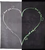 Kuscheldecke Tagesdecke Love You Herz Grau Glow in the Dark Produktbild-Vorschau 1