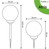LUMILED Solárne záhradné svetlo Solárna lampa Solárne gule Náhľad obrázku produktu 4