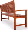 A wooden garden bench shown from a side angle against a white background. Náhled obrázku produktu