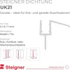 STEIGNER Duschtürdichtung UK21 60 cm (1 Stk.) Transparent - Produktbild-Vorschau 3