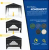 tillvex® 2X Paroi latérale noire pour pavillon 3x3m & 3x6m Voir les images du produit 4