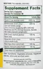 A supplement facts label from a product. Produktbild-Vorschau
