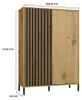 Szafka wysoka 104 cm ELBA - dąb rzemieślniczy Podgląd zdjęcia produktu 4