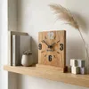 Orologio da tavolo quadrato in rovere Flexistyle zs1, 16 cm Anteprima dell’immagine prodotto 6