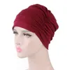 Einfarbige Männer Frauen Plissee Baumwolle Beanie Cap Produktbild-Vorschau 10
