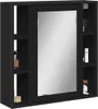 CLORIS Bad-Spiegelschrank Schwarz 60x16x60 cm Holzwerkstoff Produktbild-Vorschau 1