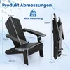 COSTWAY, lot de 2 chaises Adirondack pliantes, en Voir les images du produit 7
