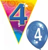 Set Kindergeburtstag Luftballons und Girlande 4 Jahre Produktbild-Vorschau 1