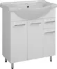 A white bathroom vanity with a sink on top, shown from the front. Anteprima dell’immagine prodotto