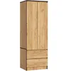 Kleiderschrank AKORD S60 Eiche Craft 60 cm 2 Türen 2 Produktbild-Vorschau 1