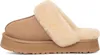 A single tan Ugg slipper with a cream-colored fuzzy lining is shown from a side angle against a white background. Produktbild-Vorschau