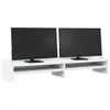 vidaXL Stojan na monitor biely 100x24x16 cm Materiál na Náhľad obrázku produktu 3