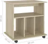 vidaXL Skriňa na kolieskach Sonoma Oak 60x45x60 cm Materiál Náhľad obrázku produktu 7